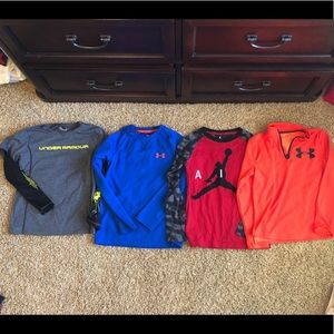 Lot of 4 Long Sleeve Athletic Shirts